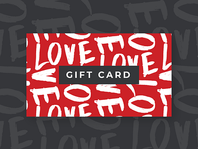 Valentines Day Gift Card Design card design design gift card gift certificate print design typography valentines