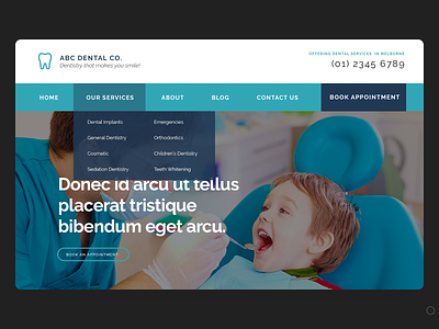Dentist Website Mockup dentist design mockup mockup design ui web website website concept website design