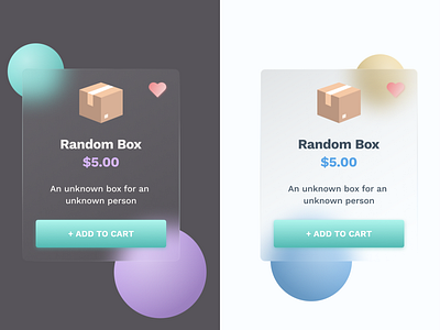 Random Box - Glassmorphisme app design figma flat graphic design ui vector web website