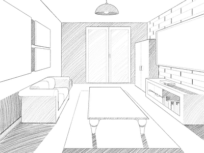 Apartment - perspective work art graphic design painting perspective procreate
