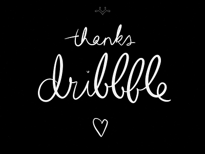 Thanks, Dribbble! debut dribbble invite thanks