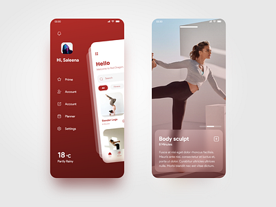 Web 1920 31 3d adobe aftereffects android animal app app ui branding fitness app home hover landingpage media player mobile ui navigation menu profile sidebar webdesign xd animation yoga app