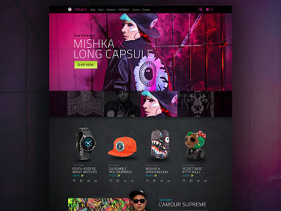 Mishka Website Redesign digital design ecommerce interface mishka personal project redesign ui user experience user interface ux visual design website