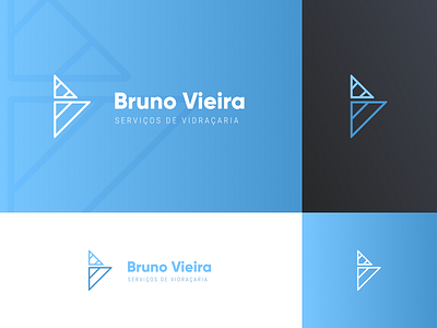 Bruno Glass Services - Logo Concept 🏠 brand branding design figma glass glasses glazing logo logo concept logo concepts logo mark provider services simple visual identity