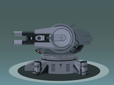 Machinegun illustration vector