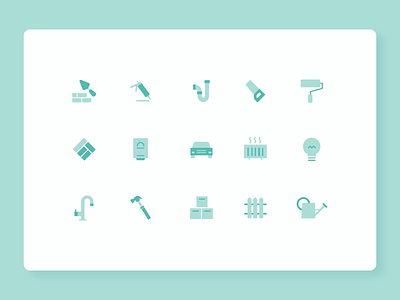 Icon set Delivery delivery delivery service garden hammers icon icon design icon set iconography illustration light paint shopping tools work