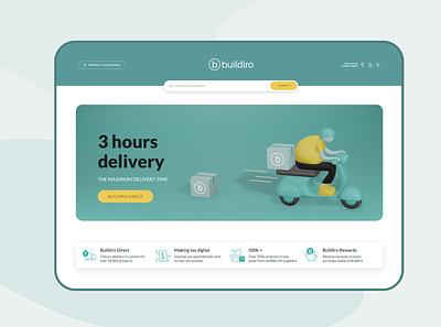 Dashboard Illustration Delivery 3d blender3d buy character dashboad delivery iconography landing page lowpoly motorbike package scooter service shopping ui webdesign
