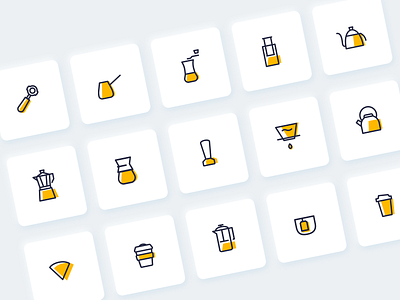 Coffee icon set