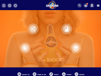 Orangina Rebrand Strike Two agency commercial html css html prototyping photoshop web design