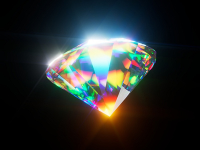 Diamant 3d cinema4d cristal diamant graphic design lumière modeling texture