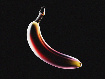 Banane V1 3d art banane cinema4d composition design fruit gradient graphic design graphisme illustration light logo modeling redshift