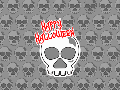 Something not spooky at all dribbbleweeklywarmup halloween simple skull skull art xd design