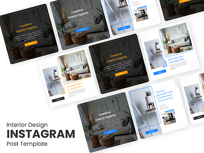 Interior Design Company - Instagram Branding Template branding design graphic design illustration instagram marketing post