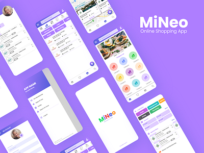 Online Food Vendoring App - MiNeo App adobexd android app branding design illustration ui