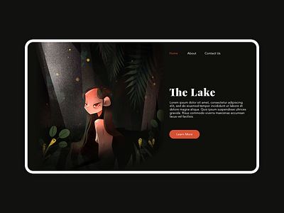 The Lake art character design illustration landing page ui ux web