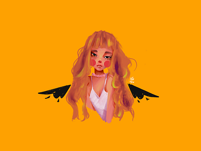 Broken Angel art character design character illustration cute digital painting girl illustration procreate