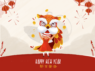 Happy Chinese New Year 2020 art character design character illustration chinese chinese new year digital painting illustration procreate year of the rat