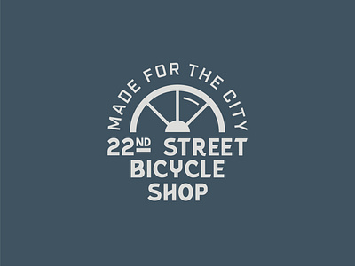 22nd Street Bicycle Shop badge badge design badge logo bicycle bicycle shop bike bikeshop branding textlockup typelockup typography