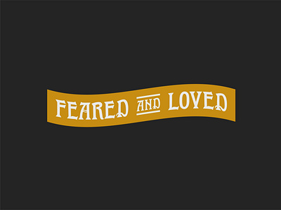 Feared and Loved | Michael Scott badge badge design banner feared loved michael scott the office type typelockup typography