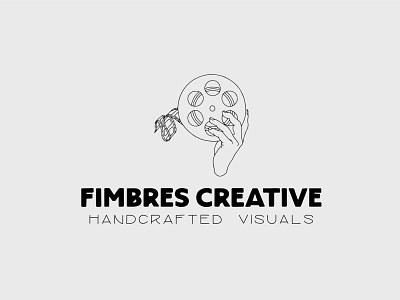 Fimbres Creative | Videographer Logo film film reel hand handcrafted handdrawn handdrawn illustration handdrawn type logo nebraska omaha video videographer videographer logo