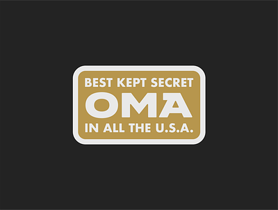Omaha | Best Kept Secret ai badge badgedesign best kept secret hat design nebraska nebraskadesigner omaha omaha ne patch patch design secret sticker sticker design typelockup
