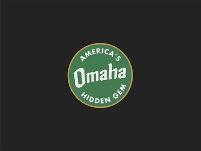 Omaha | America's Hidden Gem ai badge badgedesign hat design hidden gem nebraska nebraskadesigner omaha omaha ne patch patch design sticker sticker design type