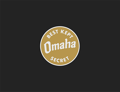 Omaha | Best Kept Secret ai badge badgedesign best kept secret nebraska nebraska designer omaha omaha designer omaha ne patch patch design sticker sticker design type