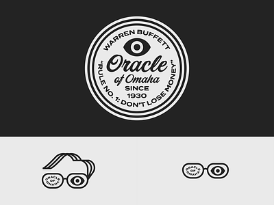 Oracle of Omaha | Warren Buffett badge badgedesign berkshire buffett circle eye glasses hair invest investing merch design money nebraska nebraskadesigner omaha oracle shirtdesign type warren buffett