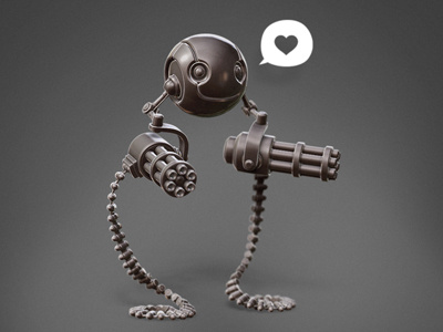 Friendbot 3d cartoon cg cgi character characterdesign render robot zbrush