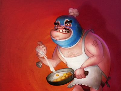 Jacques the masked chef characterdesign chef digital painting digitalpainting french illustration masked