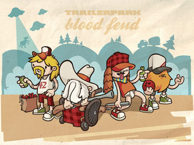 trailerpark blood feud - part 1 character characterdesign illustration texture vector