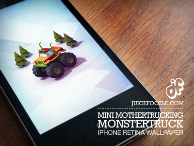 Mini Mothertrucking Monstertruck - iPhone Wallpaper 3d cg download iphone lockscreen monstertruck wallpaper