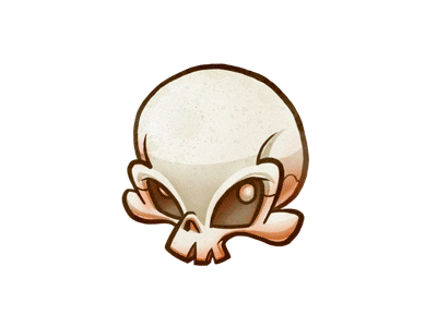 animated 'Skull' progress animation gif illustration progress skull tutorial wip