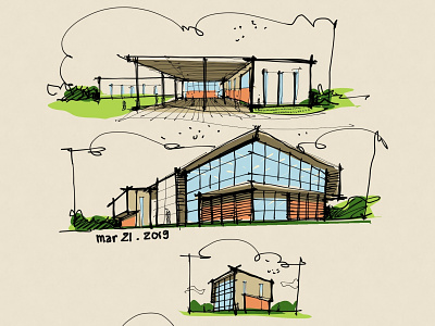 Architectural Concept architecture art creative design digital illustration procreate sketch sustainability