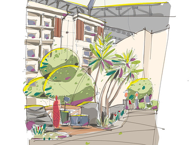 Img 1294 architecture art artist concept creative design digital drawing dribbble illustration procreate resort sketch texas vector