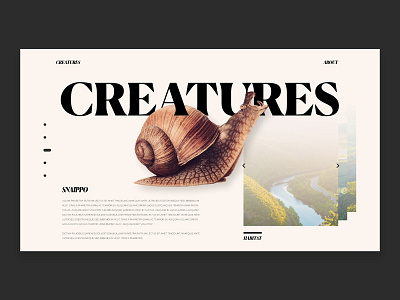 Concept UI | Creatures | @Snaippo design ui web
