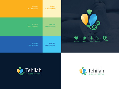 Tehilah Children Hospital brand care children hospital logo logo logo design logomark playful