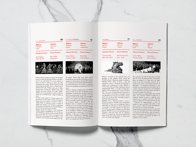 Opera house program book design editorial illustration opera theatre typography