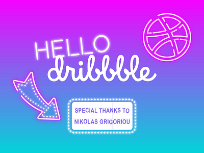 Dribbble debut design first shot hello dribbble illustration logo thank you