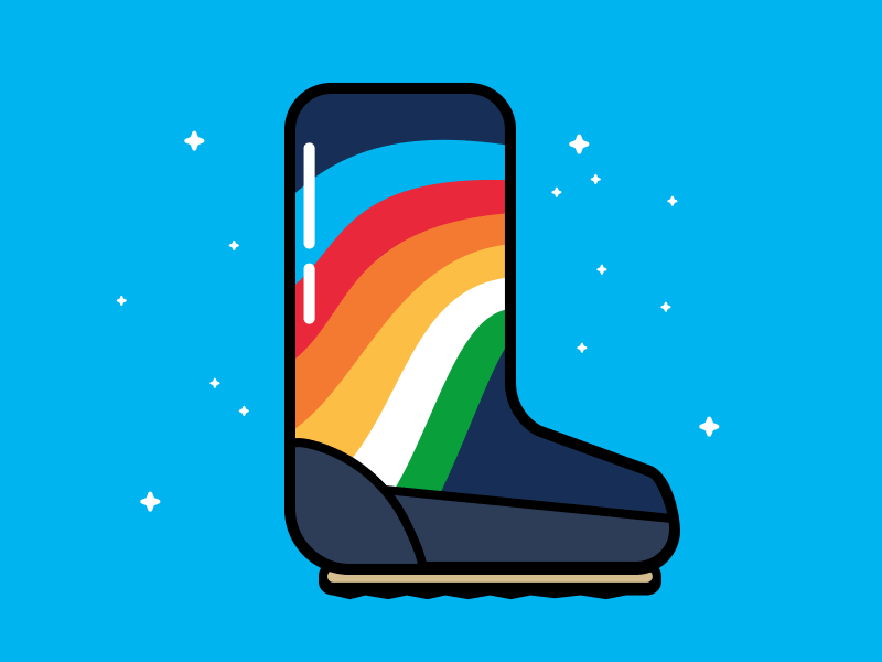 Moonboots fun happy joice moonboots rainbow sunshine times