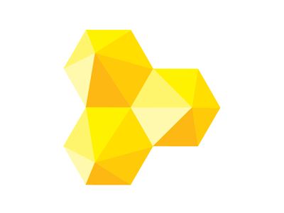 Hive Pilot facet facets gold hexagon hive pilot yellow