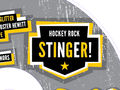 STINGER! black cd grey hockey yellow