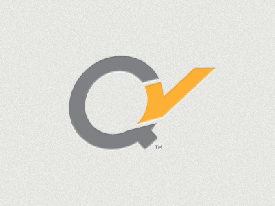 Final Q checkmark grey logo orange q