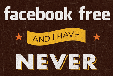 Two weeks Facebook-free brown facebook orange scratchy stars type white yellow
