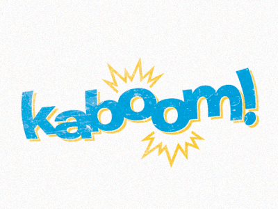 Kaboom! again blue explode explosion kaboom yellow