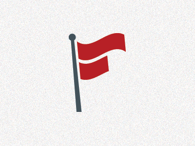 F f flag grey red