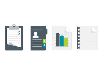 Icons blue. green business data grey icons illustrator reports
