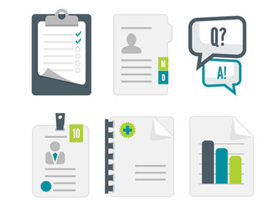 Icons v.2 blue business data green grey icons illustration reports