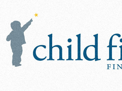 Child First Financial blue child financial grey illustration logo star