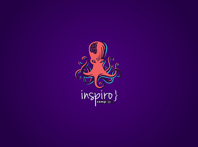 Octopus Logo | Inspiro Camp -2019 Logo | Tech event adobe illustrator event illustraion illustrator inspiro logo octopus technology